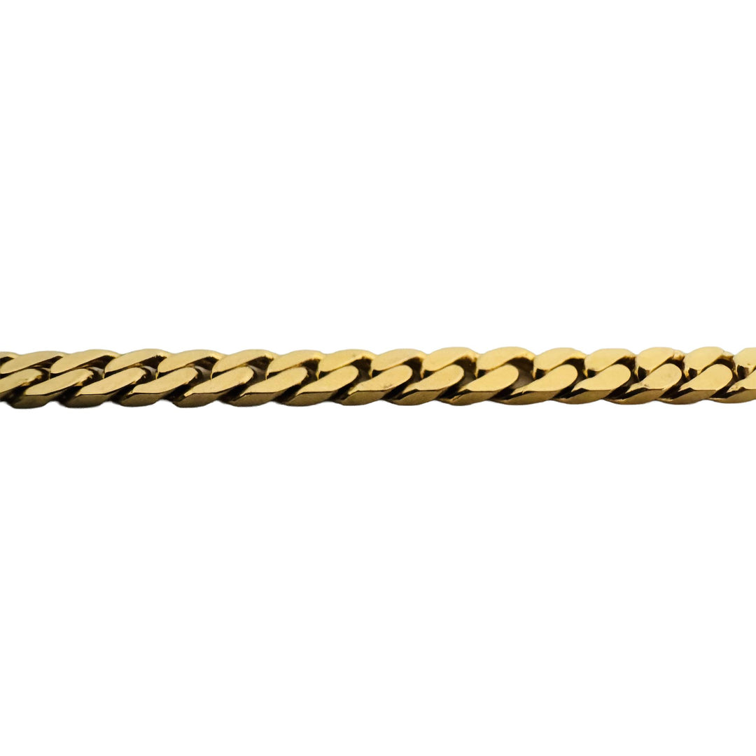14k Yellow Gold 27g Solid Vintage 4mm Squared Cuban Link Chain Necklace 20"