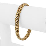 14k Yellow Gold 11g Ladies Thick 8mm Byzantine Link Bracelet Turkey 7.5"