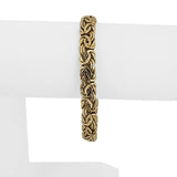 14k Yellow Gold 11g Ladies Thick 8mm Byzantine Link Bracelet Turkey 7.5"