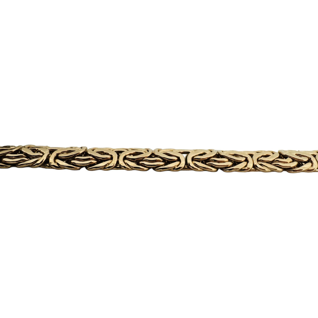 14k Yellow Gold 11g Ladies Thick 8mm Byzantine Link Bracelet Turkey 7.5"
