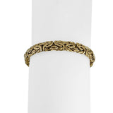 14k Yellow Gold 11g Ladies Thick 8mm Byzantine Link Bracelet Turkey 7.5"