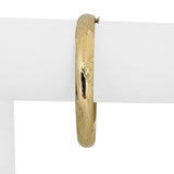 14k Yellow Gold 9.3g Ladies Polished 8mm Diamond Cut Bangle Bracelet 7.5"