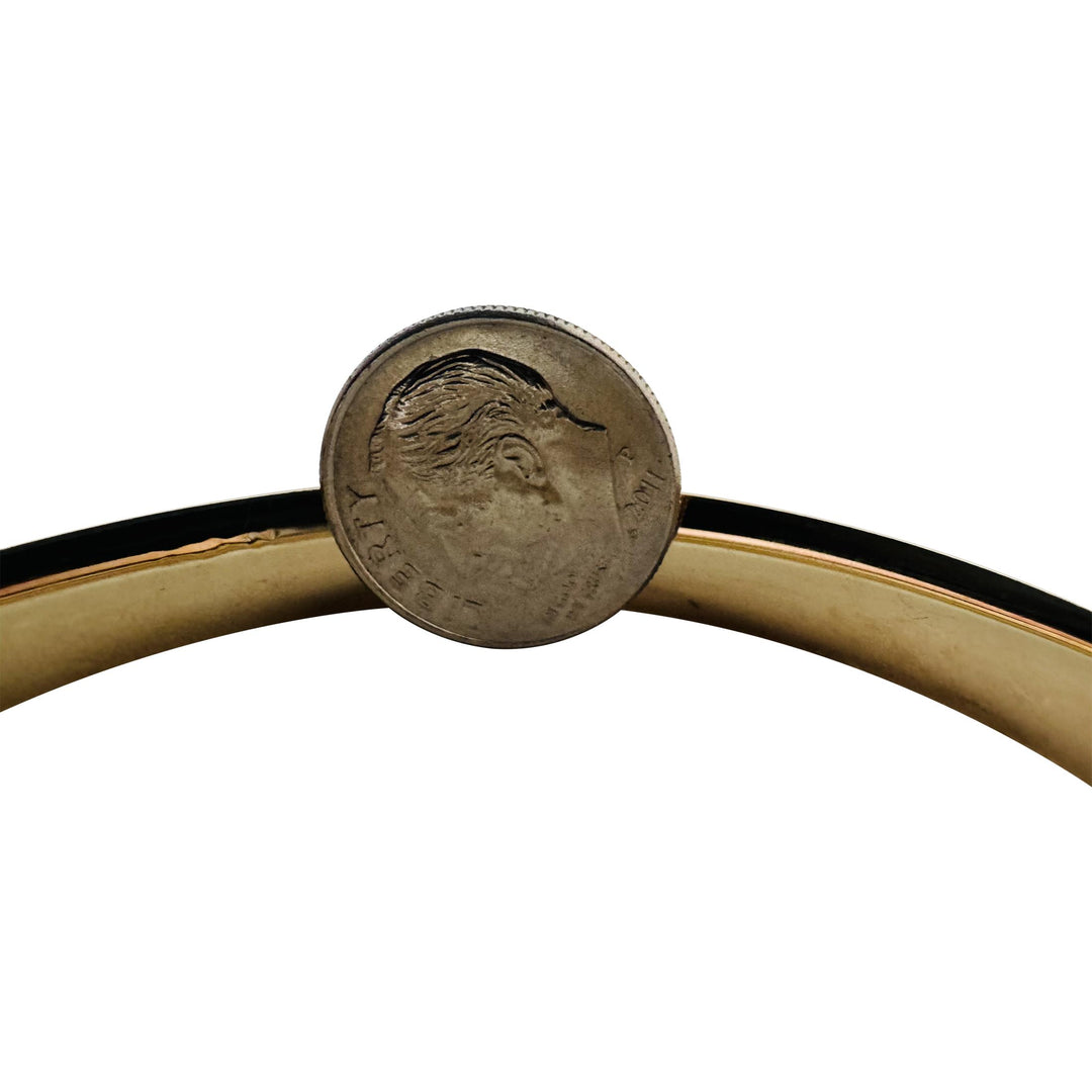 14k Yellow Gold 9.3g Ladies Polished 8mm Diamond Cut Bangle Bracelet 7.5"