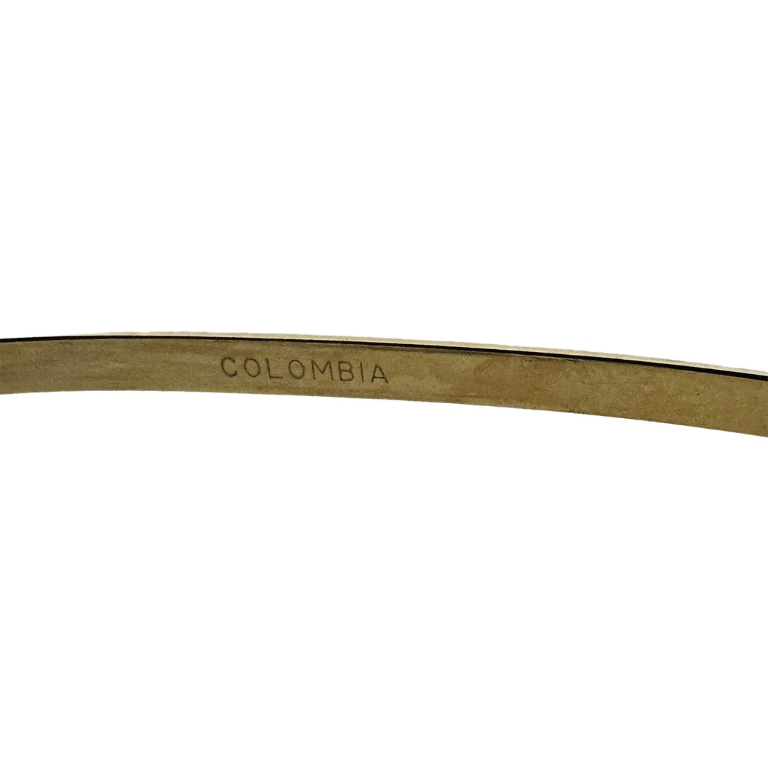 14k Yellow Gold 9.3g Ladies Polished 8mm Diamond Cut Bangle Bracelet 7.5"