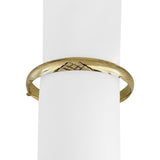 14k Yellow Gold 9.3g Ladies Polished 8mm Diamond Cut Bangle Bracelet 7.5"
