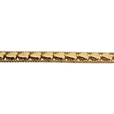 14k Yellow Gold 8g Ladies Box Link Heart Charm Bracelet Italy 7"