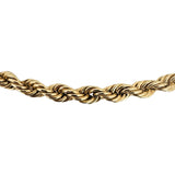 14k Yellow Gold 17.5g Hollow Thick 6.5mm Ladies Rope Chain Necklace 16.5"