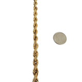 14k Yellow Gold 17.5g Hollow Thick 6.5mm Ladies Rope Chain Necklace 16.5"