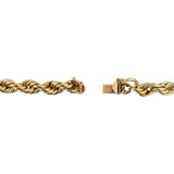 14k Yellow Gold 17.5g Hollow Thick 6.5mm Ladies Rope Chain Necklace 16.5"