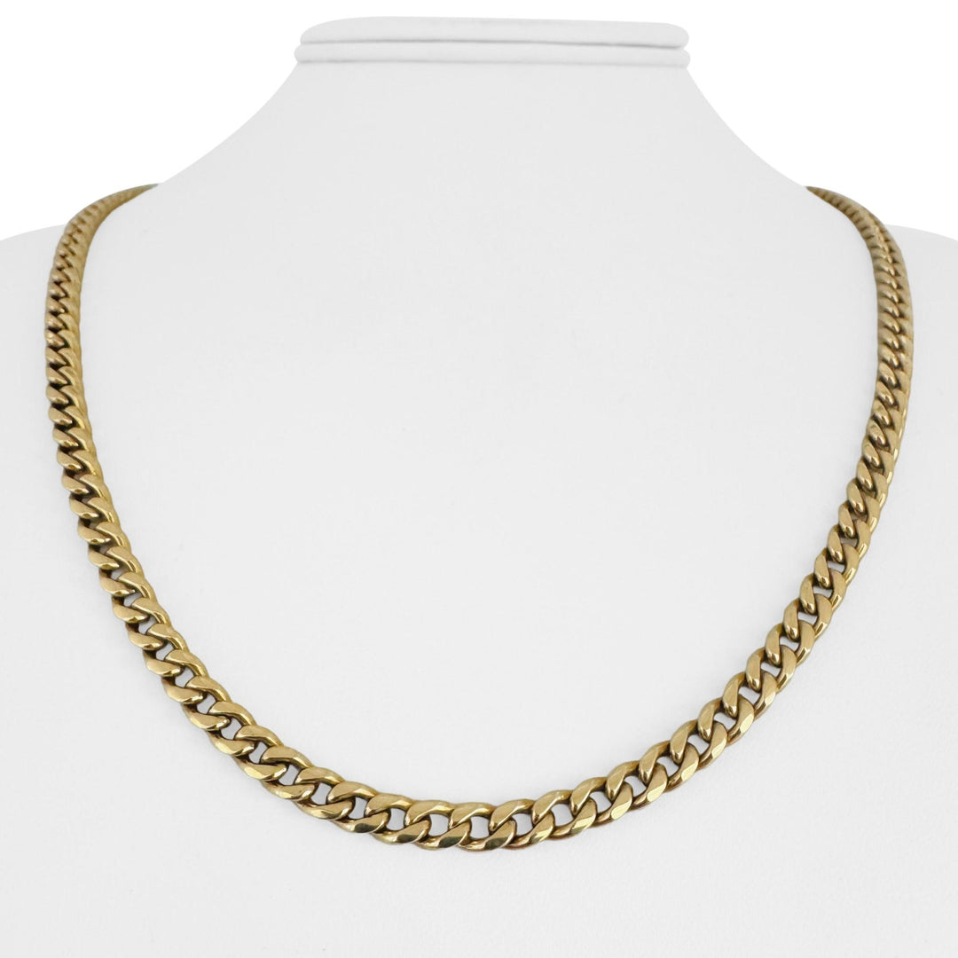 14k Yellow Gold 44.7g Solid Heavy 5mm Curb Link Chain Necklace 21.5"