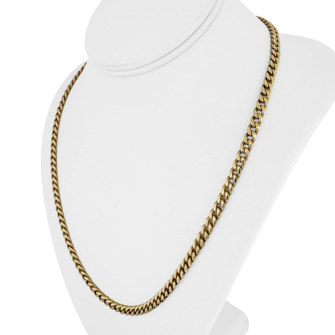 14k Yellow Gold 44.7g Solid Heavy 5mm Curb Link Chain Necklace 21.5"