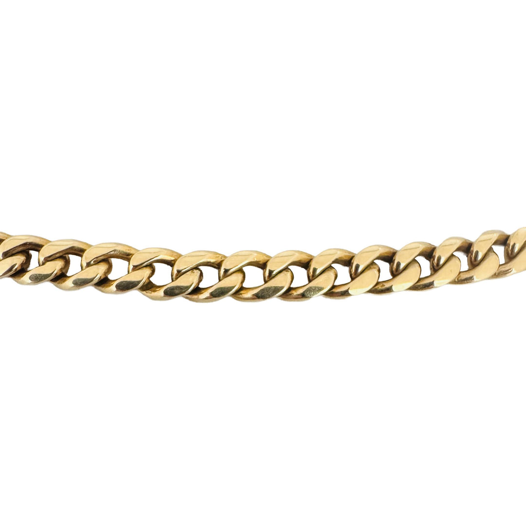 14k Yellow Gold 44.7g Solid Heavy 5mm Curb Link Chain Necklace 21.5"
