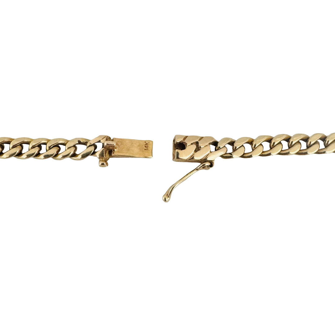 14k Yellow Gold 44.7g Solid Heavy 5mm Curb Link Chain Necklace 21.5"