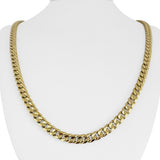 14k Yellow Gold 13g Hollow Light 6mm Curb Link Chain Necklace 24"