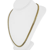 14k Yellow Gold 13g Hollow Light 6mm Curb Link Chain Necklace 24"