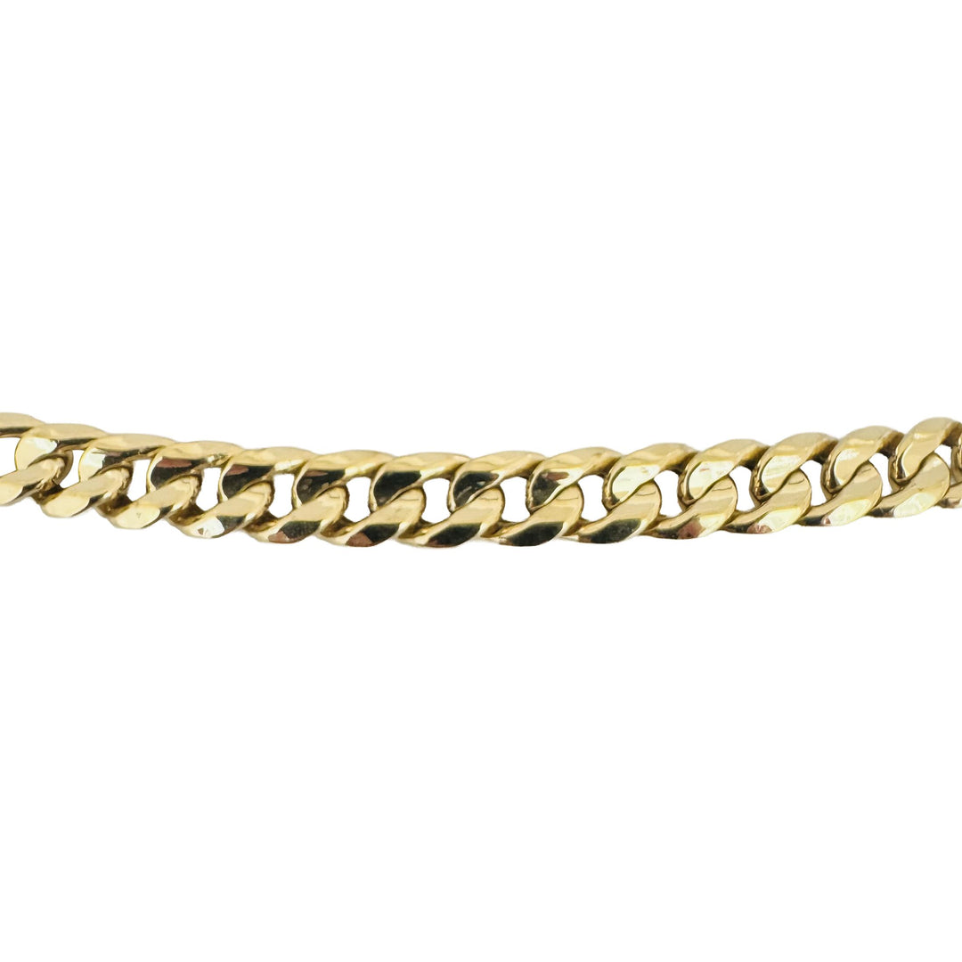 14k Yellow Gold 13g Hollow Light 6mm Curb Link Chain Necklace 24"