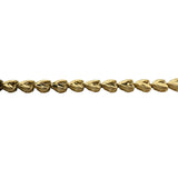 14k Yellow Gold 18.6g Solid Ladies 7mm Diamond Cut Heart Link Necklace 17"