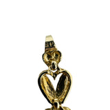 14k Yellow Gold 18.6g Solid Ladies 7mm Diamond Cut Heart Link Necklace 17"