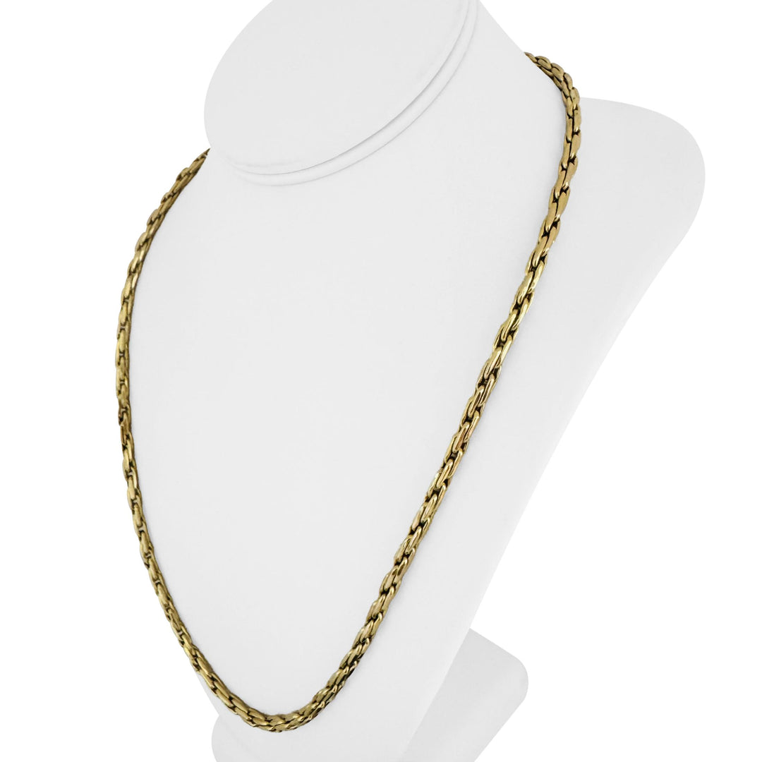 14k Yellow Gold 25.5g Heavy Polished 4.5mm Twisted Link Necklace 24"