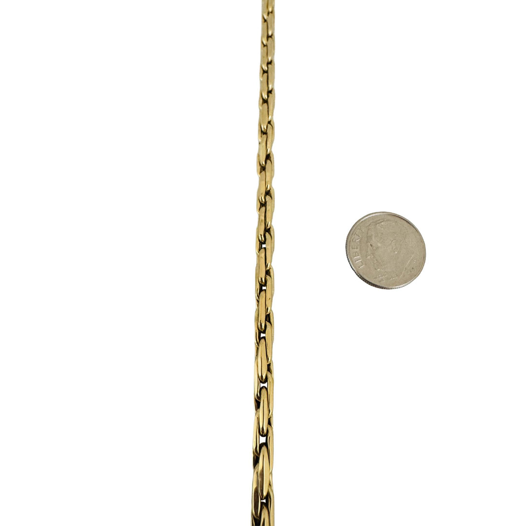 14k Yellow Gold 25.5g Heavy Polished 4.5mm Twisted Link Necklace 24"