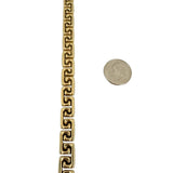 14k Yellow Gold 12.5g Ladies Polished 8.5mm Greek Key Link Bracelet 7"