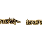 14k Yellow Gold 12.5g Ladies Polished 8.5mm Greek Key Link Bracelet 7"