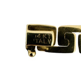 14k Yellow Gold 12.5g Ladies Polished 8.5mm Greek Key Link Bracelet 7"