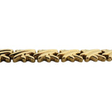 14k Yellow Gold 11.6g Ladies Polished 9mm Fancy X Link Bracelet Italy 7.5"