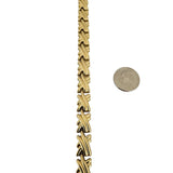 14k Yellow Gold 11.6g Ladies Polished 9mm Fancy X Link Bracelet Italy 7.5"