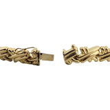 14k Yellow Gold 11.6g Ladies Polished 9mm Fancy X Link Bracelet Italy 7.5"