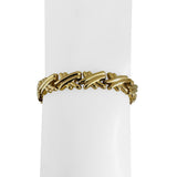 14k Yellow Gold 11.6g Ladies Polished 9mm Fancy X Link Bracelet Italy 7.5"