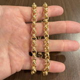 14k Yellow Gold 30g Ladies UnoAErre 8mm Rolo Link Necklace Italy 19.5"