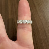 14k White Gold and 1cttw Five Diamond Vintage Band Ring Size 6