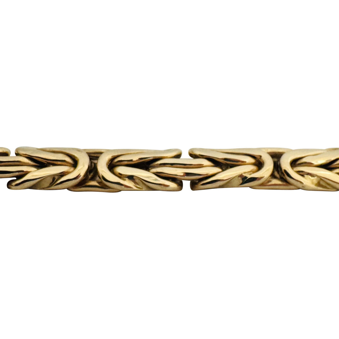 14k Yellow Gold 41.6g Heavy Thick Byzantine Link Panther Clasp Bracelet 7.5"
