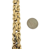 14k Yellow Gold 41.6g Heavy Thick Byzantine Link Panther Clasp Bracelet 7.5"