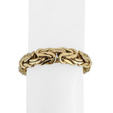 14k Yellow Gold 41.6g Heavy Thick Byzantine Link Panther Clasp Bracelet 7.5"