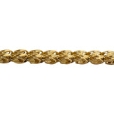14k Yellow Gold 13.8g Solid Diamond Cut 7mm Fancy Link Bracelet 7"