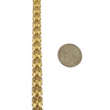 14k Yellow Gold 13.8g Solid Diamond Cut 7mm Fancy Link Bracelet 7"
