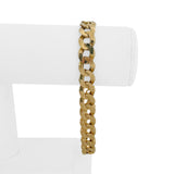 14k Yellow Gold 38.5g Solid Heavy 10mm Curb Link Bracelet 9"