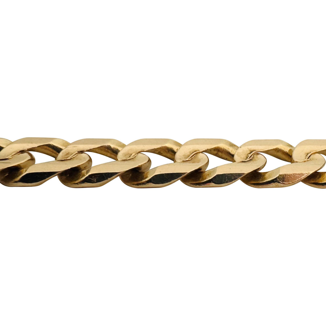 14k Yellow Gold 38.5g Solid Heavy 10mm Curb Link Bracelet 9"