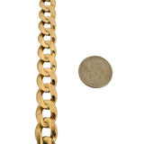 14k Yellow Gold 38.5g Solid Heavy 10mm Curb Link Bracelet 9"