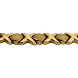 14k Yellow Gold 31.6g Hugs and Kisses XO Link Necklace Turkey 17"