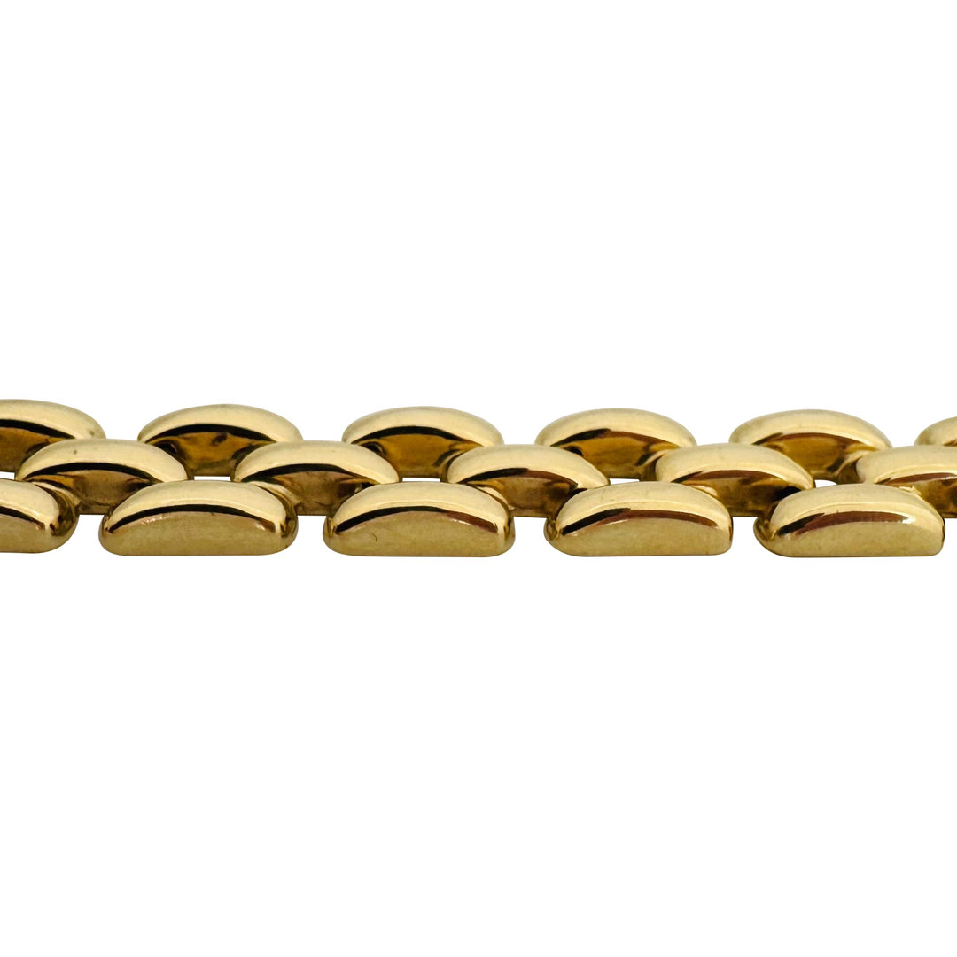 14k Yellow Gold 38.9g Thick Polished 12mm Panther Link Necklace Italy 16"
