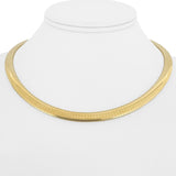 14k Yellow Gold 38g Solid Heavy 6mm Omega Link Necklace Italy 16"