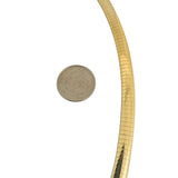14k Yellow Gold 38g Solid Heavy 6mm Omega Link Necklace Italy 16"
