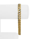 14k Yellow Gold 22g Solid Men's 8mm Curb Link Bracelet Italy 9"