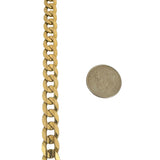 14k Yellow Gold 22g Solid Men's 8mm Curb Link Bracelet Italy 9"