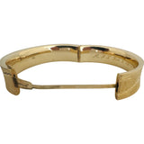 14k Yellow Gold 23g Vintage Ladies 14mm Floral Bangle Bracelet 6.5"