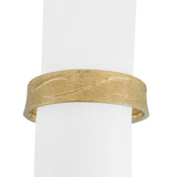14k Yellow Gold 23g Vintage Ladies 14mm Floral Bangle Bracelet 6.5"