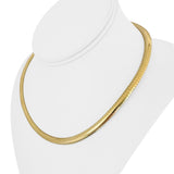 14k Yellow Gold 27.4g Solid Heavy 6mm Omega Link Necklace Italy 17"